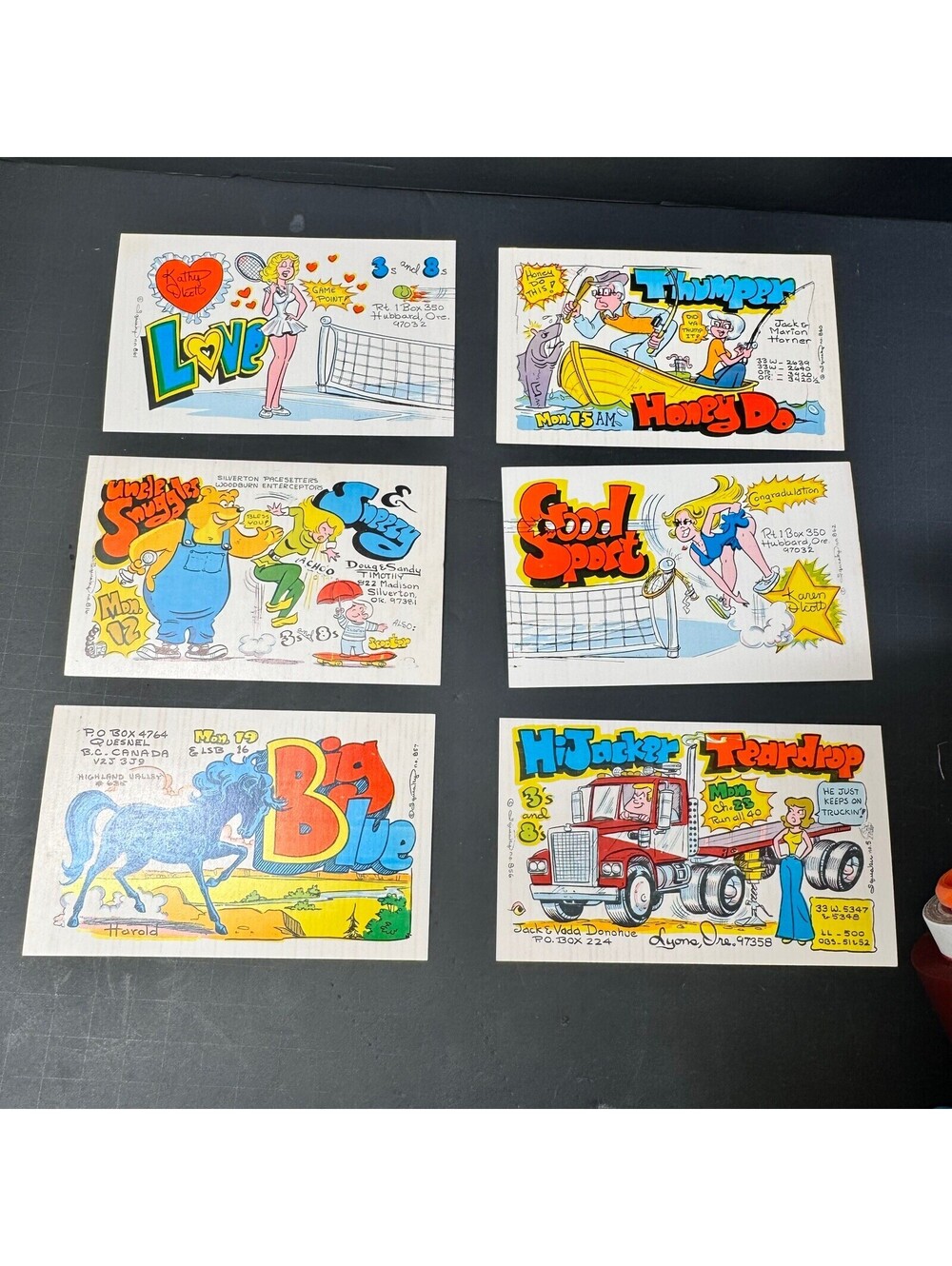 6 Vintage Amateur Ham CB Radio Call QSL Cards By Squeaky Collector’s Club